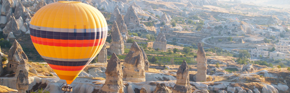 Hot air balloons over Cappadocia, Turkey